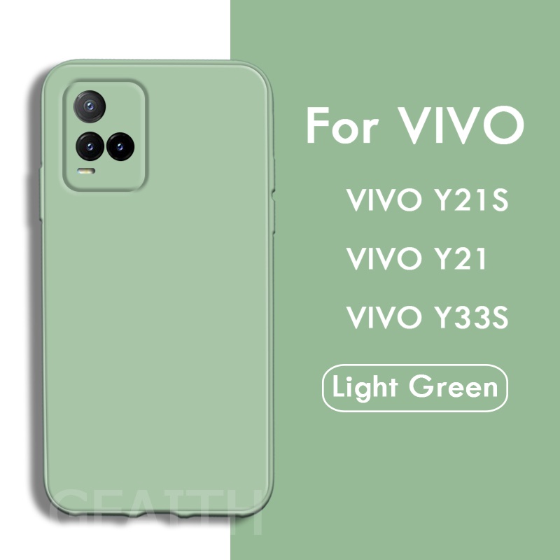 Ốp Điện Thoại TPU Silicone Màu Trơn Cho Vivo y17s Y21s Y53s Y51A Y51 V21 5G V21 VivoY21s VivoV21 VivoY53s