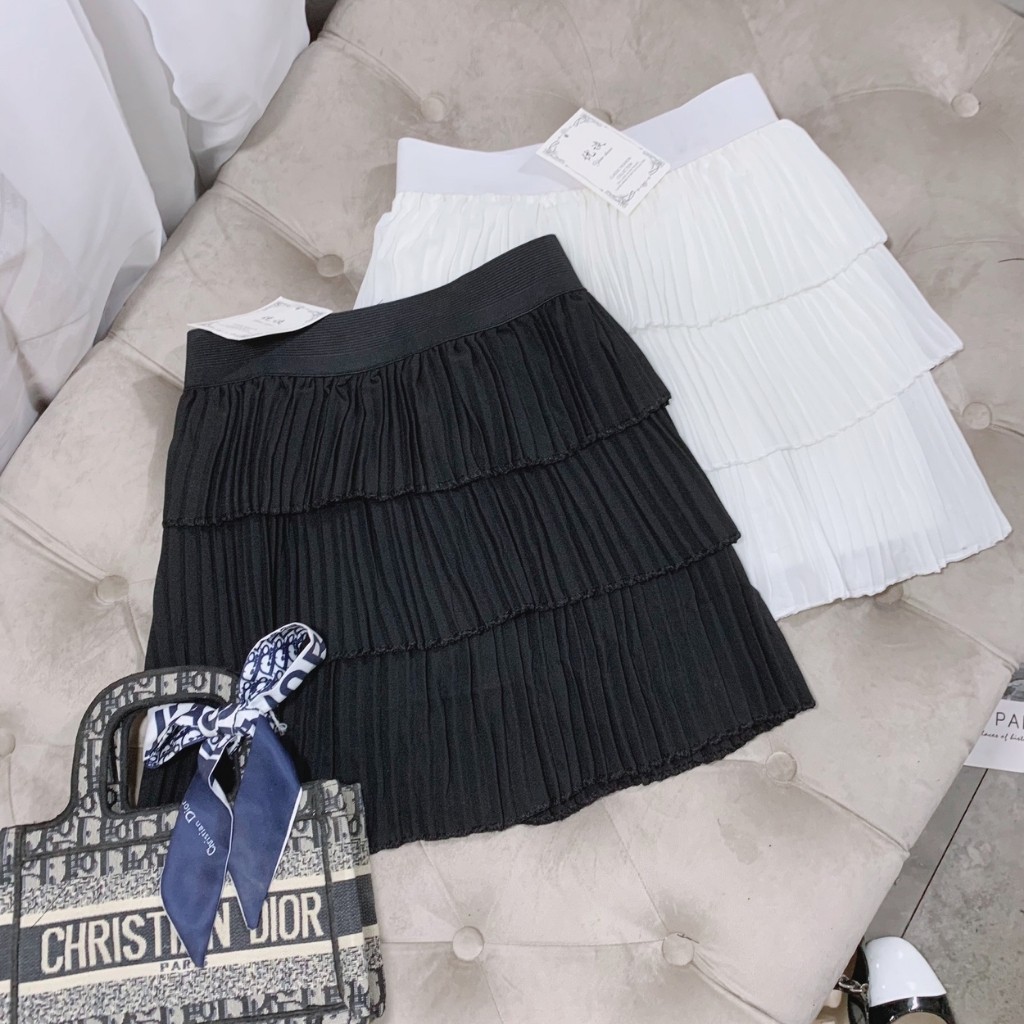 Chân váy xếp ly 3 tầng ngắn xòe cạp cao có quần lót trong lưng thun thời trang dễ mặc DUMISA CV03 | BigBuy360 - bigbuy360.vn