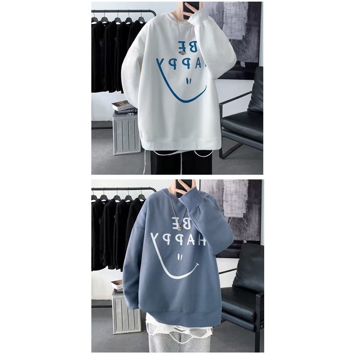 Áo Nỉ Nam Dài Tay Cổ Tròn Thời Trang Hàn Plus Size Fru158
