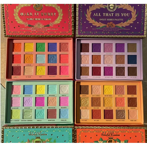 Bảng Phấn Mắt 15 Màu Sắc Cầu Vồng Hàng Ngày Chất Lì Và Ánh Ngọc Trai Macaron
