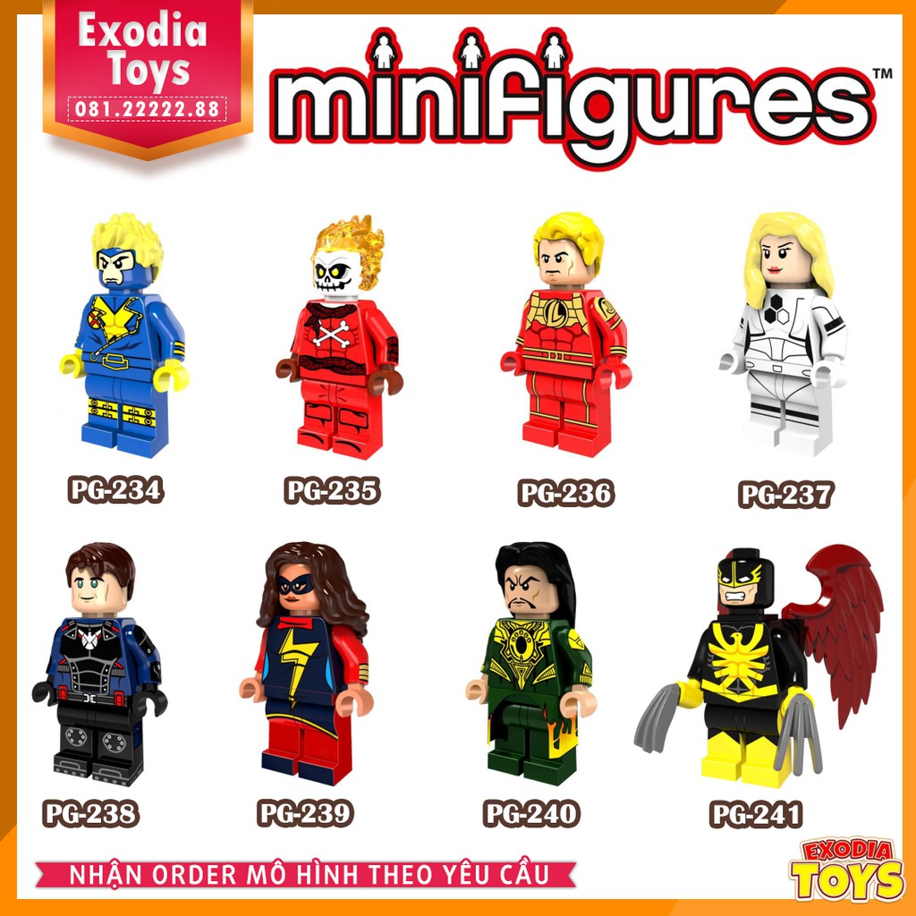 Xếp hình minifigure nhân vật siêu anh hùng vũ trụ Marvel - Đồ Chơi Lắp Ghép Sáng Tạo - POGO 8065