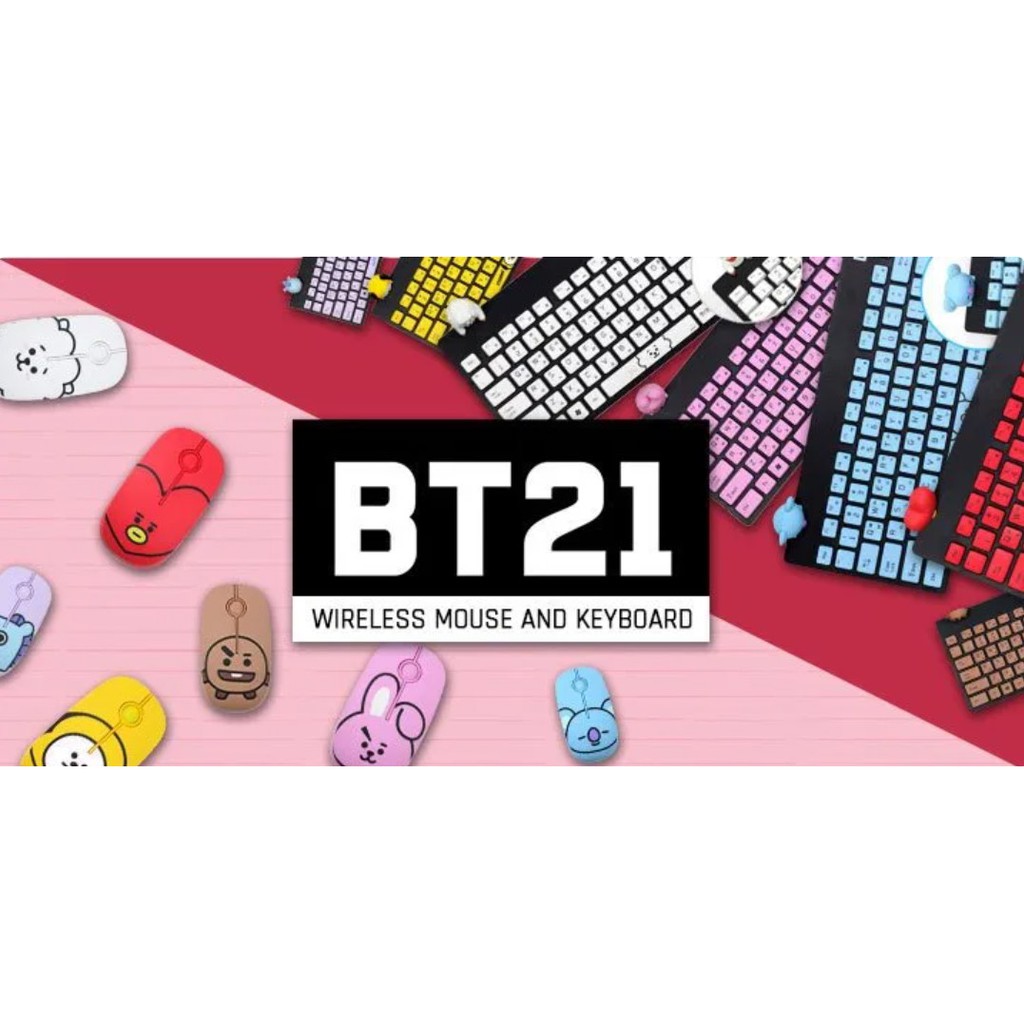 Chuột không dây họa tiết hình tượng hoạt hình của BTS - [LINE FRIENDS] Wireless Mouse BT21