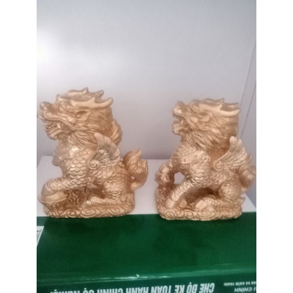Cặp Kỳ Lân. cặp Kỳ Hưu. cặp Sư Tử. nhìu màu sắc. phong thủy. trang trí nhà cửa. phòng khách. tivi