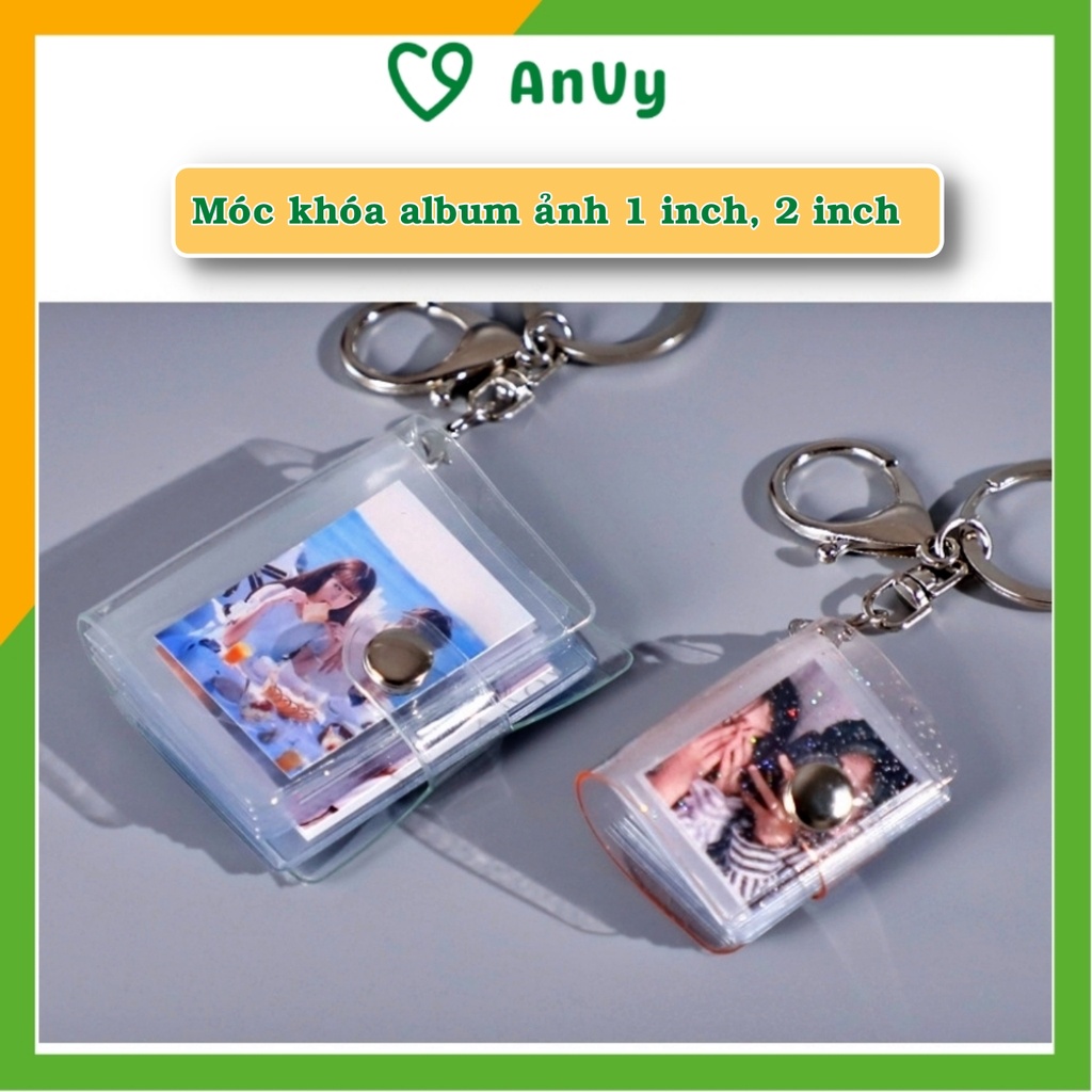 Móc khóa album đựng ảnh mini 1inch 2 inch và in ảnh theo yêu cầu để chìa khóa xe máy treo balo Kho album ảnh AnVy