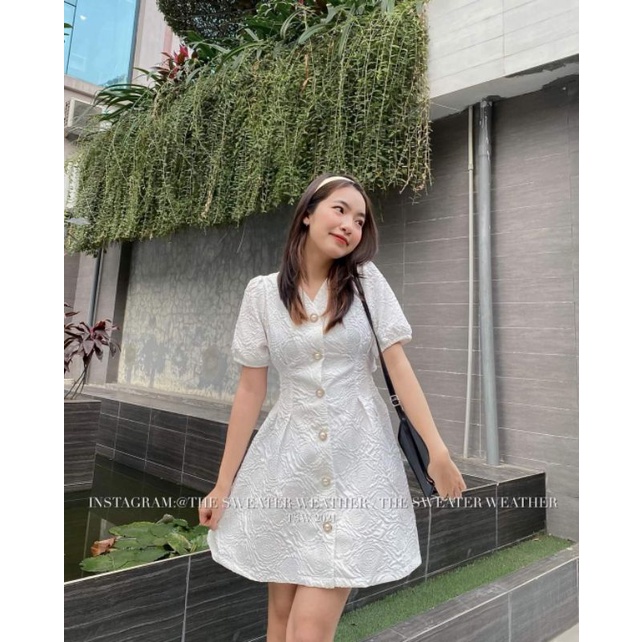 VÁY in dập nổi hoa dáng xòe chữ A tiểu thư siêu xinh