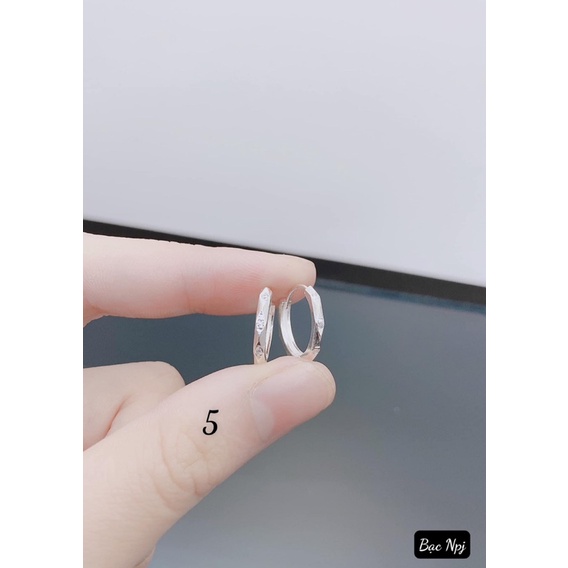 Bông tai cho bé , Hoa tai kiểu ⚡️ XINH XẮN ⚡️Bạc Ta cho bé yêu - Bạc Npj