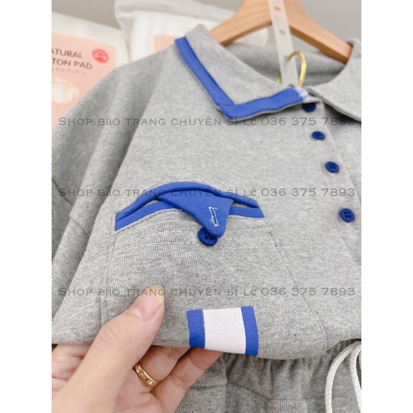 Set Bộ Thể Thao Cổ Bẻ Chất Dày Mịn Form To Rộng Unisex Nam Nữ Kiểu Dáng Hàn Quốc Basic Freesize 2 Màu