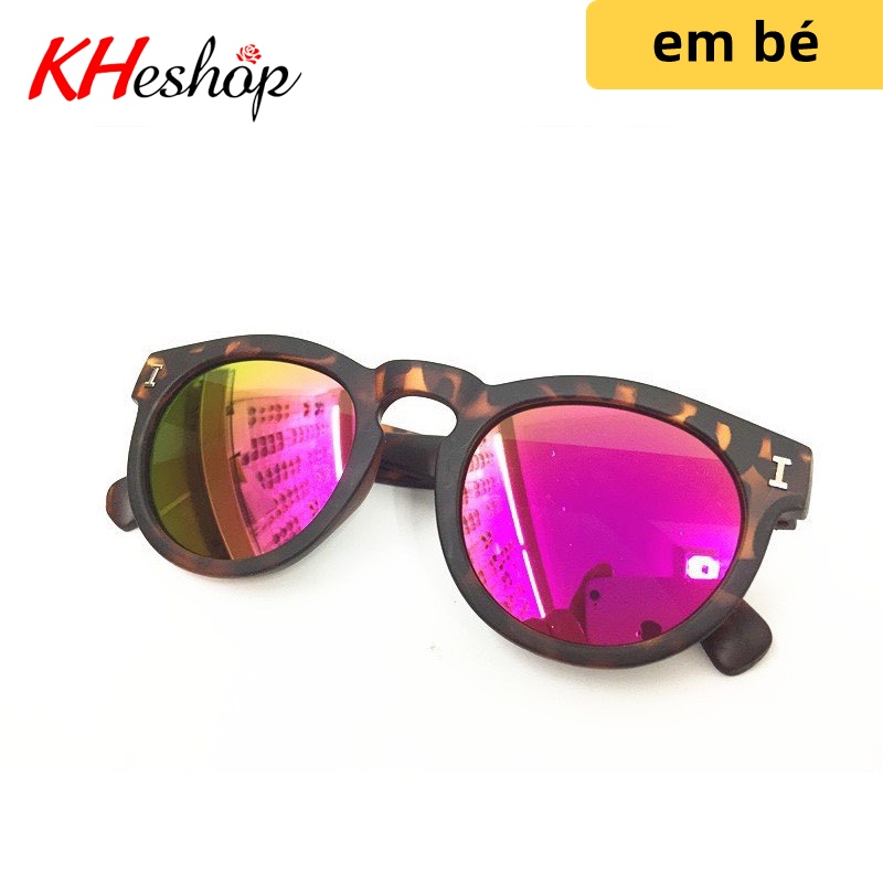 Kính râm gọng da báo cho bé chống tia cực tím, Kính thời trang cho bé 2-9 tuổi giá rẻ chất lượng cao mã Y1340