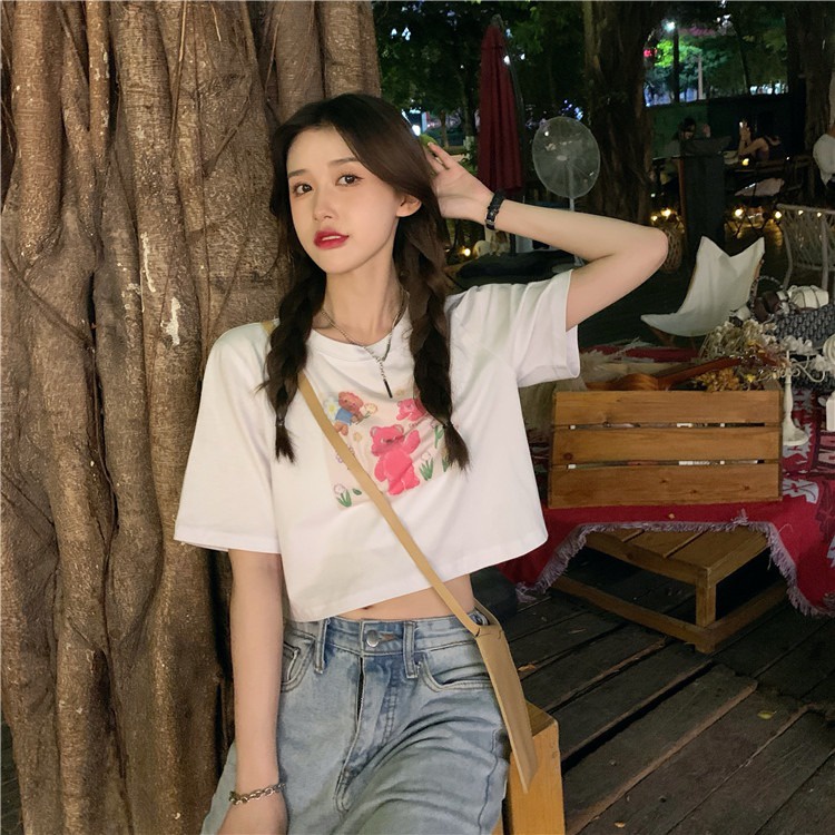 NRVP Áo Thun Mùa Hè Tay Cộc Oversize In Họa Tiết Phong Cách Hàn Quốc Cho Nam / Nữ