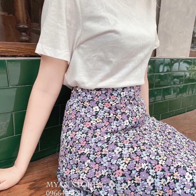 [Ảnh thật /Video] Chân váy hoa nhí vintage nhiều màu hàng Quảng Châu - Chân váy dài vintage 2 lớp- Dorita Boutique | BigBuy360 - bigbuy360.vn