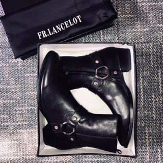 Giày tây harness boots saint laurent, giày cao cổ nam