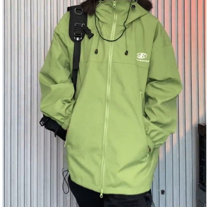 Áo khoác ZHELIHANGFEI form rộng họa tiết thêu theo phong cách retro đường phố dễ phối đồ