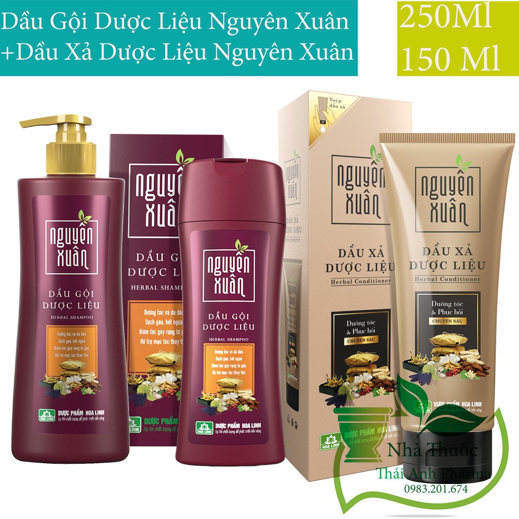 Dầu Xả + Dầu Gội Dược Liệu Nguyên Xuân