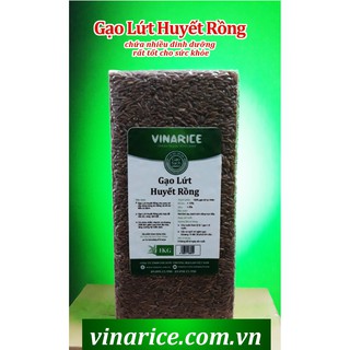 Gạo Lứt Đỏ Huyết Rồng - túi ép chân ko 1kg - giàu chất dinh dưỡng