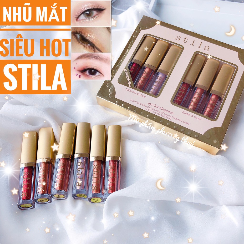 SET GEL NHŨ MẮT KIM TUYẾN 6 CÂY STILA