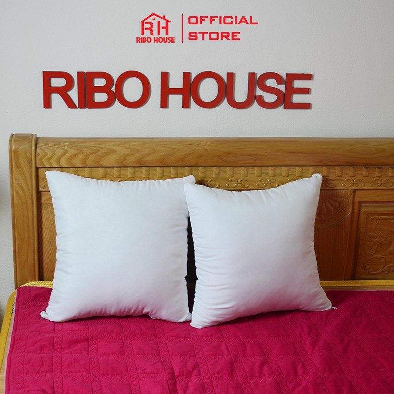 Ruột gối vuông tựa lưng ép hơi đơn RIBO HOUSE lõi bông cao cấp siêu căng êm chống mỏi lưng nội thất phòng khách RGH5