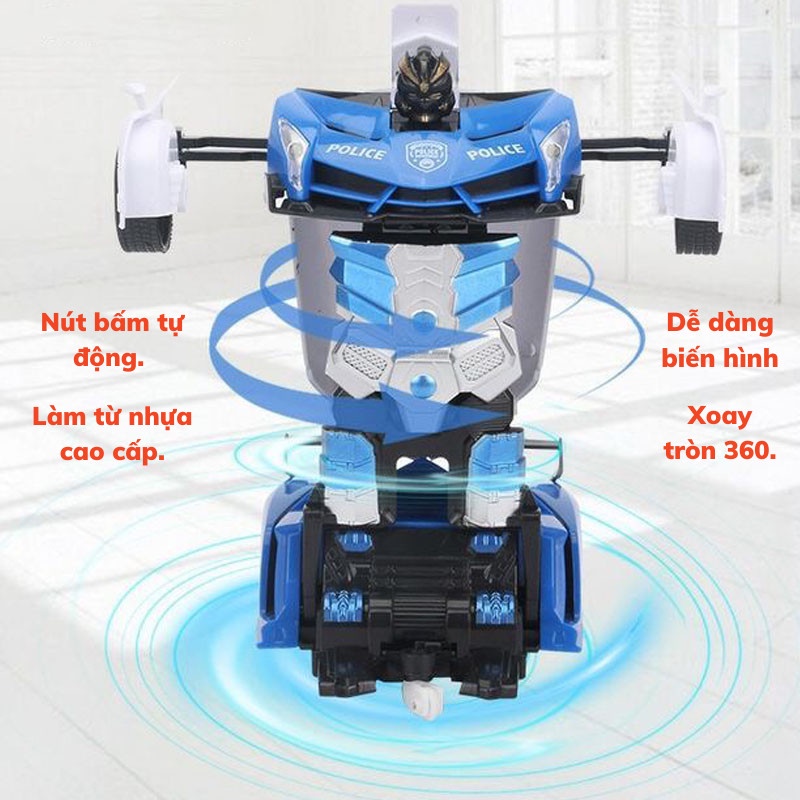 Xe Điều Khiển Từ Xa Ô Tô Đồ Chơi Cho Bé  Biến Hình Robot Tốc Độ Cao Chất Liệu An Toàn LEON OFFICIAL