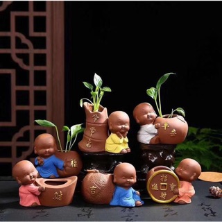 Bộ 6 chú tiểu trồng cây