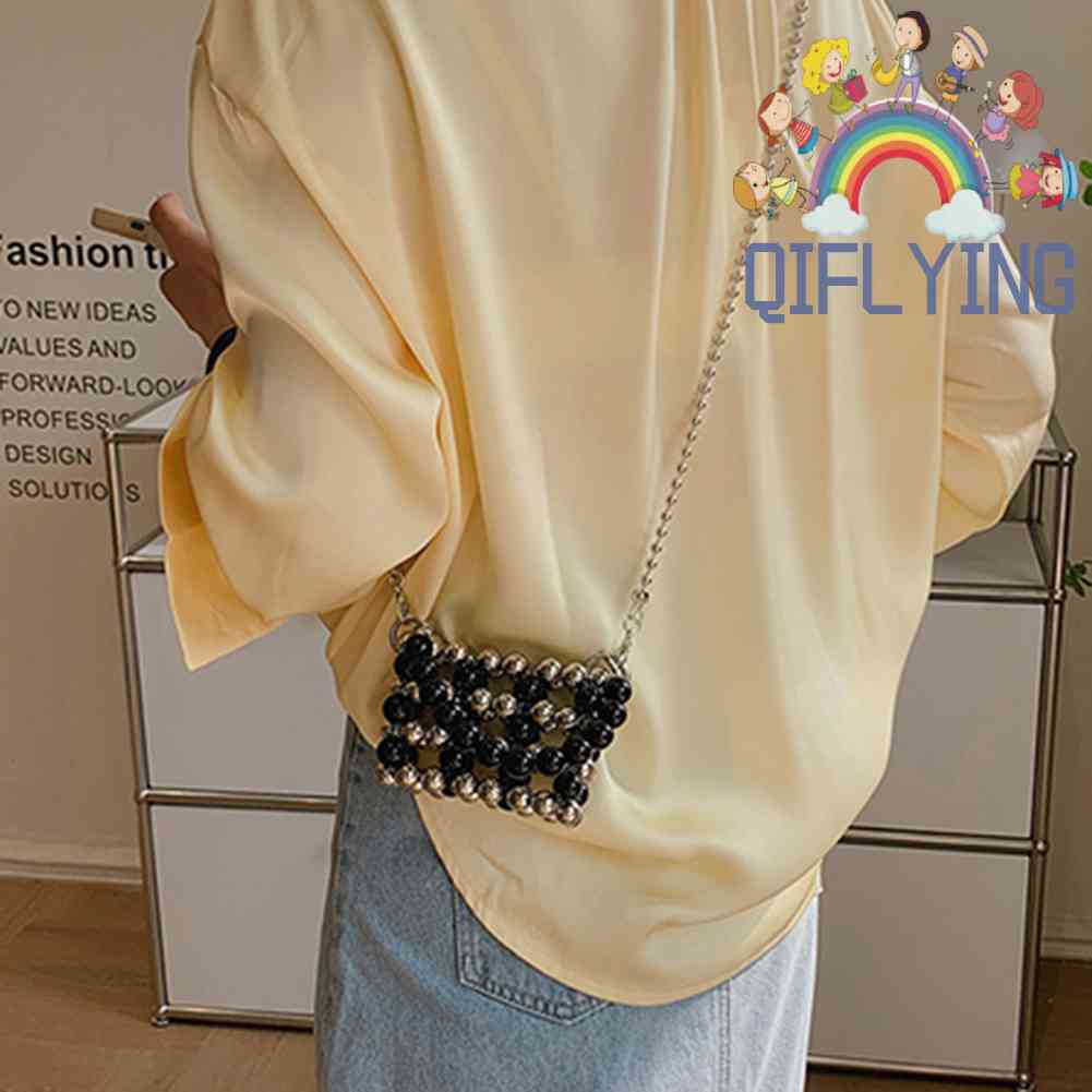 Túi Đeo Chéo Vai Mini Hạt Ngọc Trai Thời Trang Sành Điệu Cho Nữ