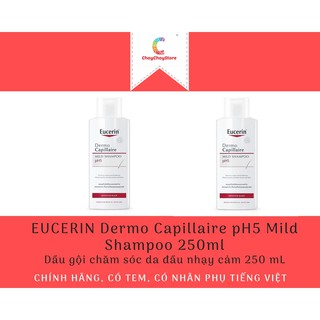 Eucerin dermo capillaire ph5 mild shampoo - dầu gội chăm sóc da đầu nhạy cảm 250 ml