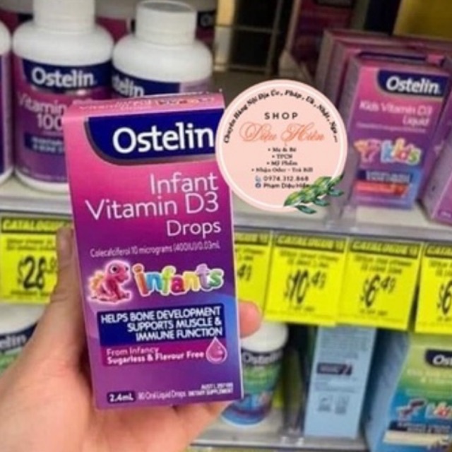 Vitamin D3 ostelin giọt 2.4ml cho bé từ 0-12 tuổi