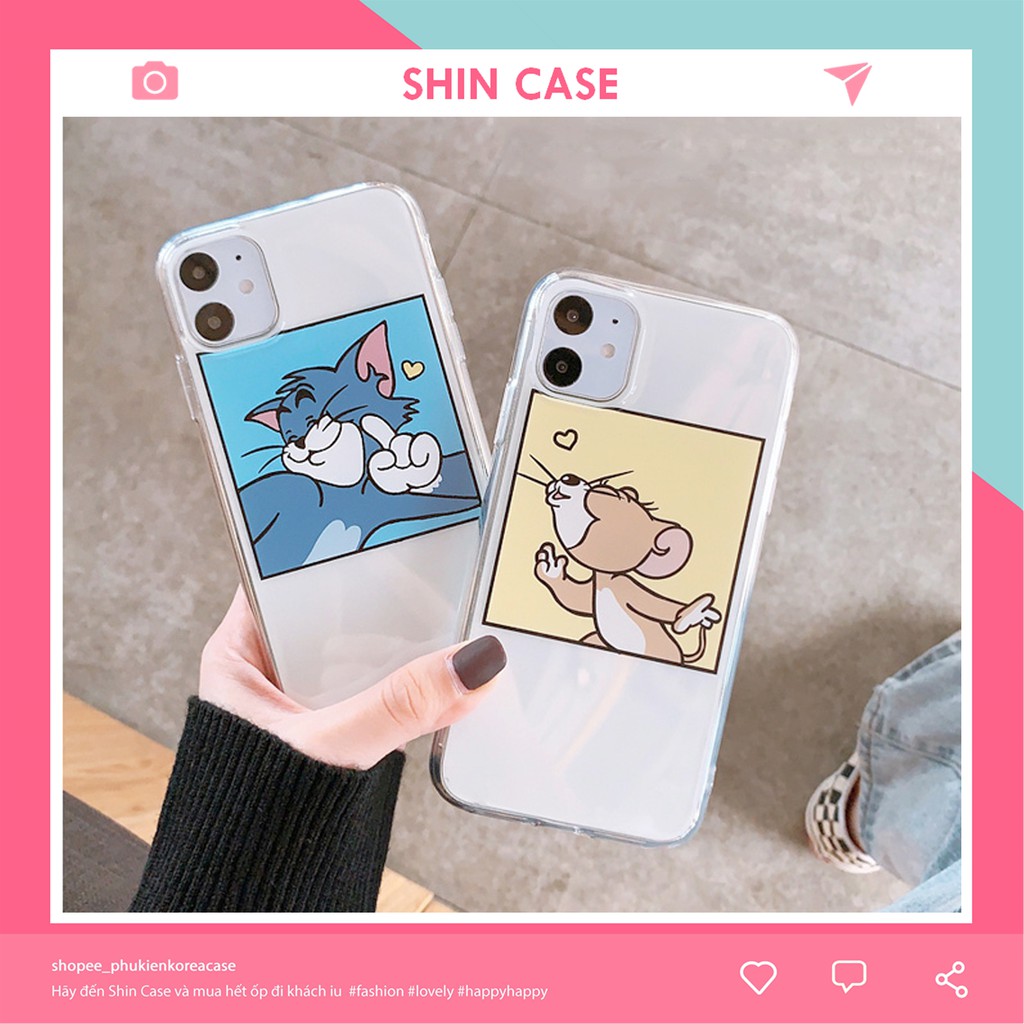 Ốp lưng iphone Tom Jerry yêu thương viền trong chống ố 6/6plus/6s/6splus/7/7plus/8/8plus/x/xs/11/12/pro/max/plus/promax