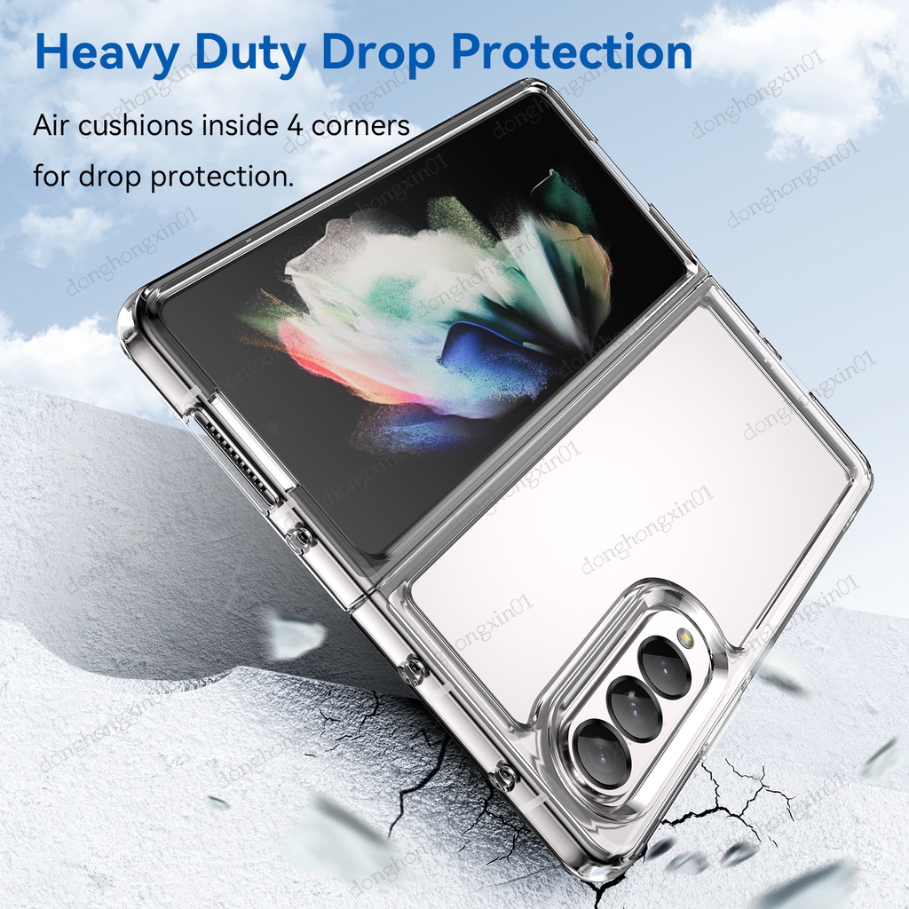 Ốp Điện Thoại Acrylic Cứng Trong Suốt Chống Rơi Cho Samsung Galaxy Z Fold4 5G Z Fold4