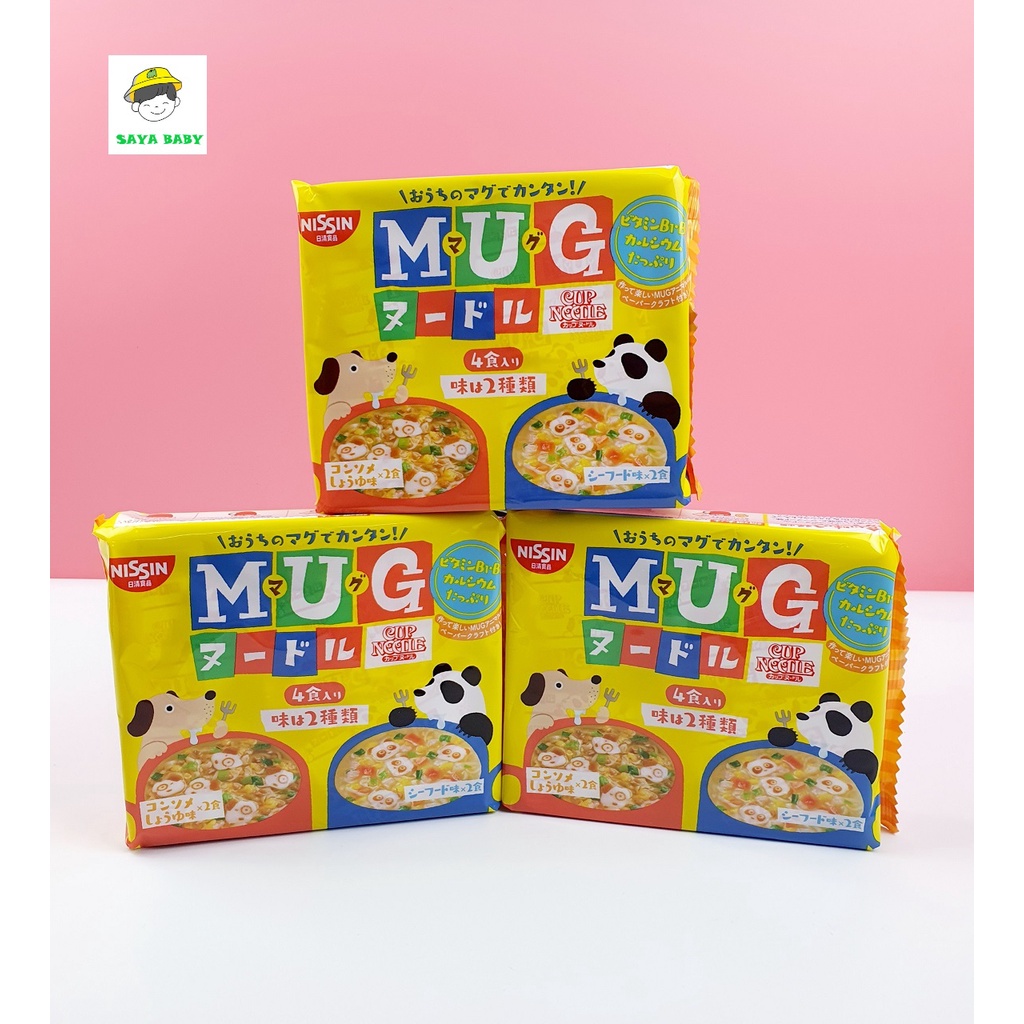 Mì Mug Nhật Bản Nissin, mì mug ăn dặm cho bé nội địa Nhật Bản