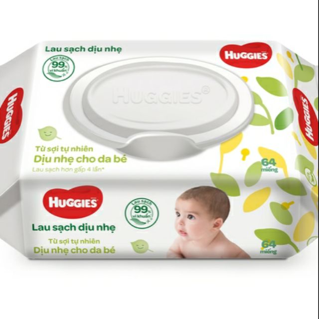Khăn ướt huggies 64 miếng