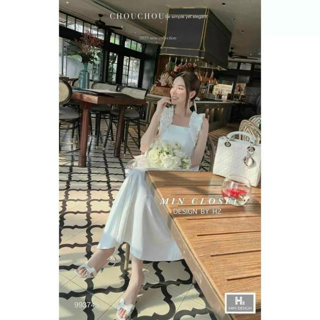 Đầm Maxi Dáng Dài Tay Bèo Trơn Siêu Xinh CC0041