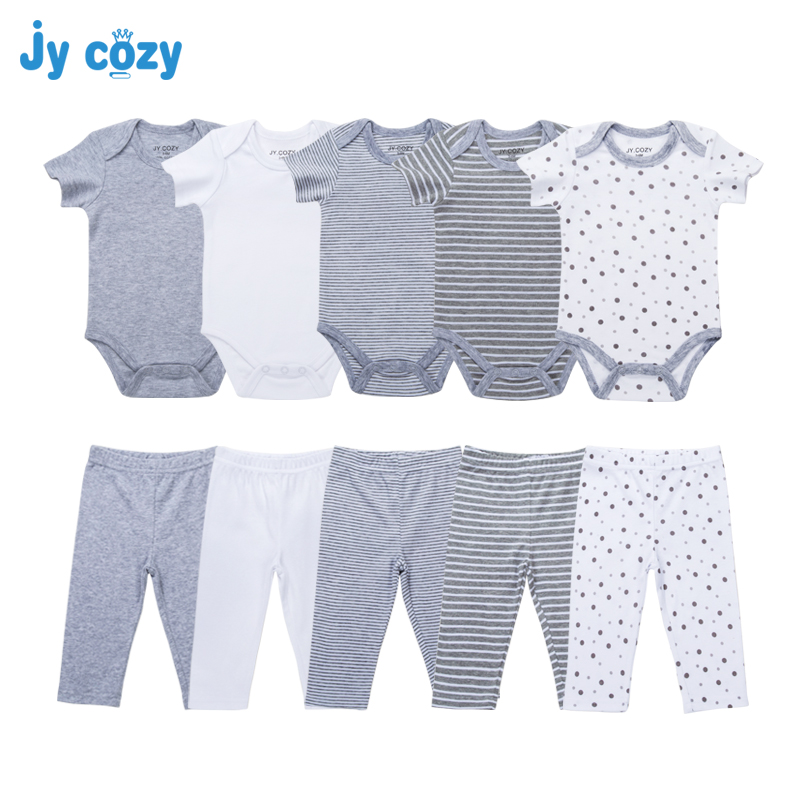 Set 10 Bộ Áo Liền Quần & Quần Short Cho Bé Trai Sơ Sinh đồ trẻ em sơ sinh quần áo sơ sinh bé gái bộ body cho bé sơ sinh