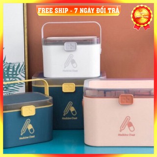 [ Nhập Khẩu - Loại 1 ] Hộp đựng thuốc y tế cho cá nhân gia đình, có khay uống thuốc tây tiện lợi bằng nhựa cỡ lớn
