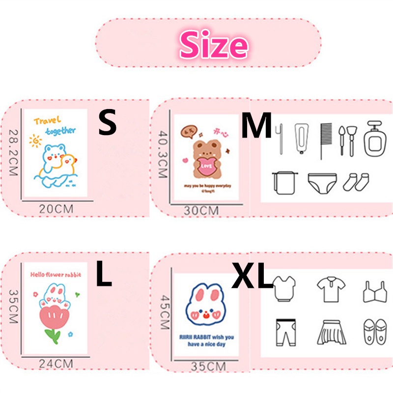 Set 3 Túi Đựng Mỹ Phẩm Trong Suốt Tiện Dụng Khi Đi Du Lịch