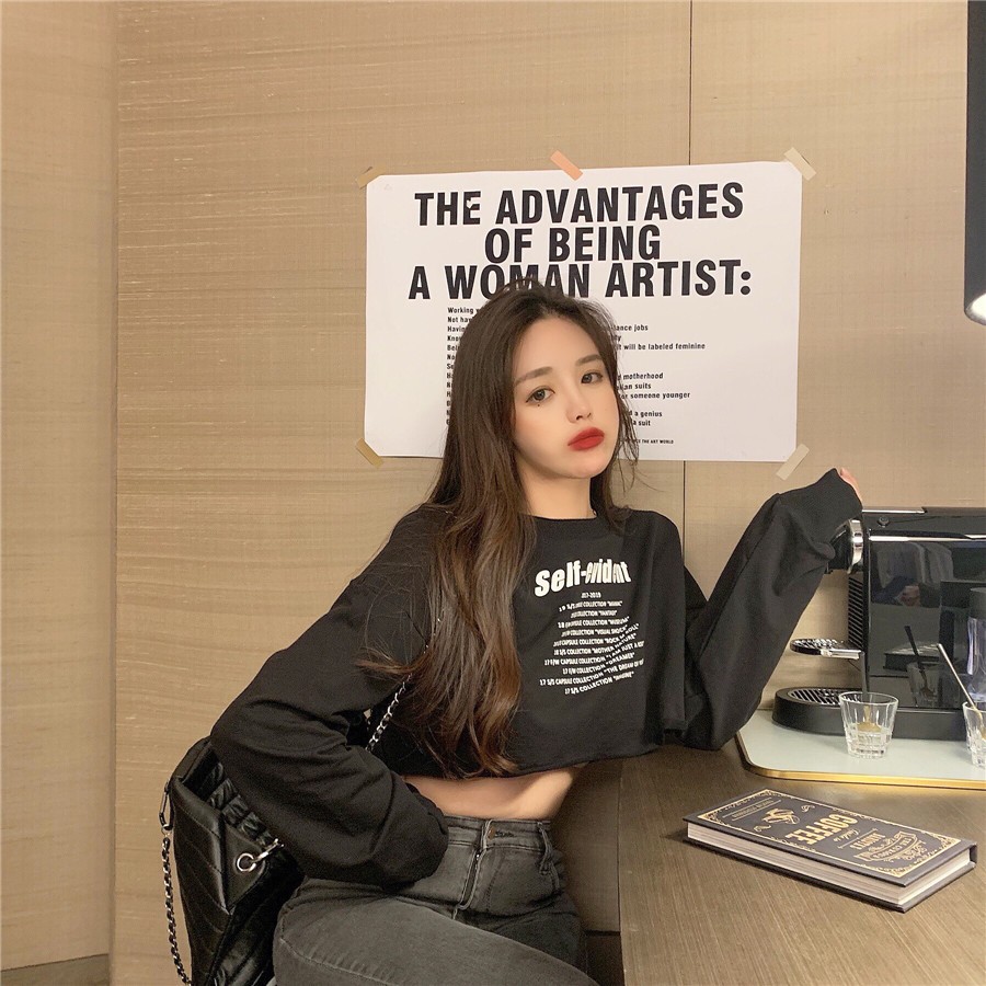 Áo Hoodie Thu Đông Croptop Cực Iuu Ulzzang | BigBuy360 - bigbuy360.vn