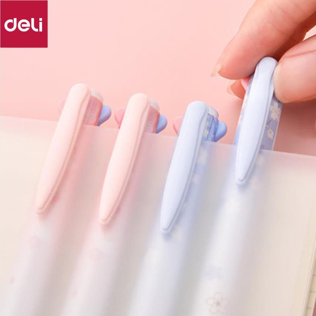 Bút bi nhiều màu Deli - 0.7mm - 4 màu mực - Vỏ thiết kế hoa - 1 chiếc - S311 [Deli]