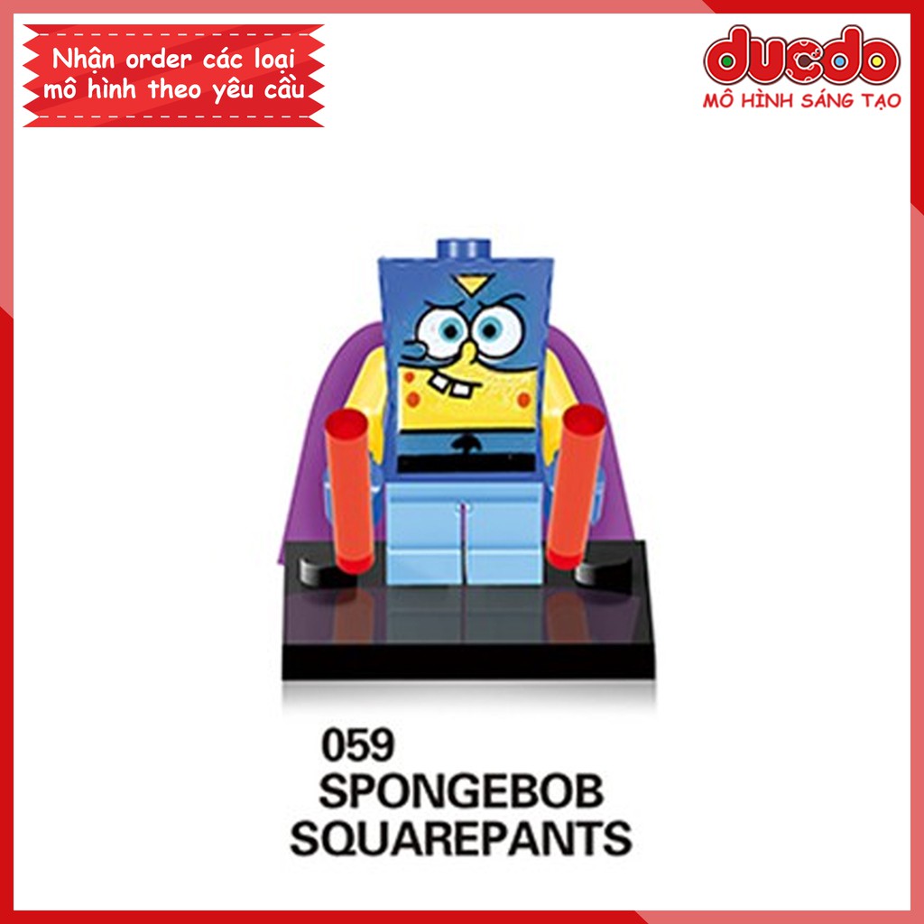 Minifigures hoạt hình Chú bọt biển tinh nghịch SpongeBob Squarepan - Đồ chơi Lắp ghép Xếp hình Mini Mô hình