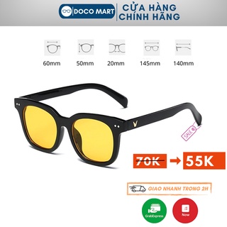 Mắt kính thời trang nam nữ chữ V 2 chấm mắt vuông , chất liệu nhựa chắc chắn, thiết kế nhiều màu - 424