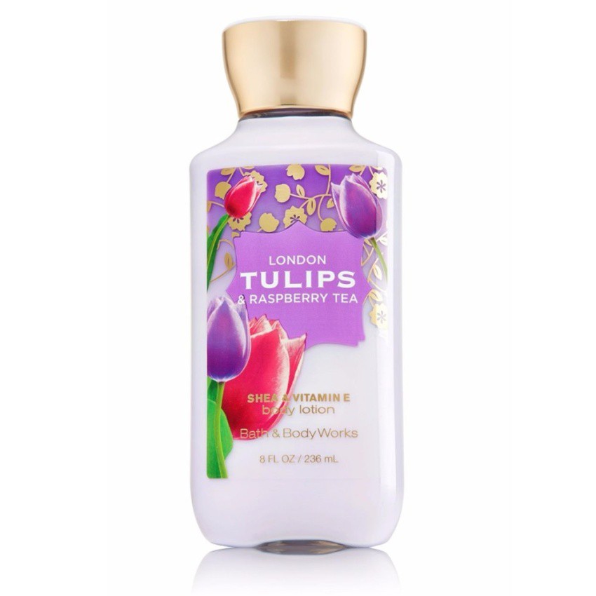 Dưỡng thể giữ ẩm da hương tulip Bath &amp; Body Works LondonTuplips &amp; Raspberry Tea 236ml (Mỹ)