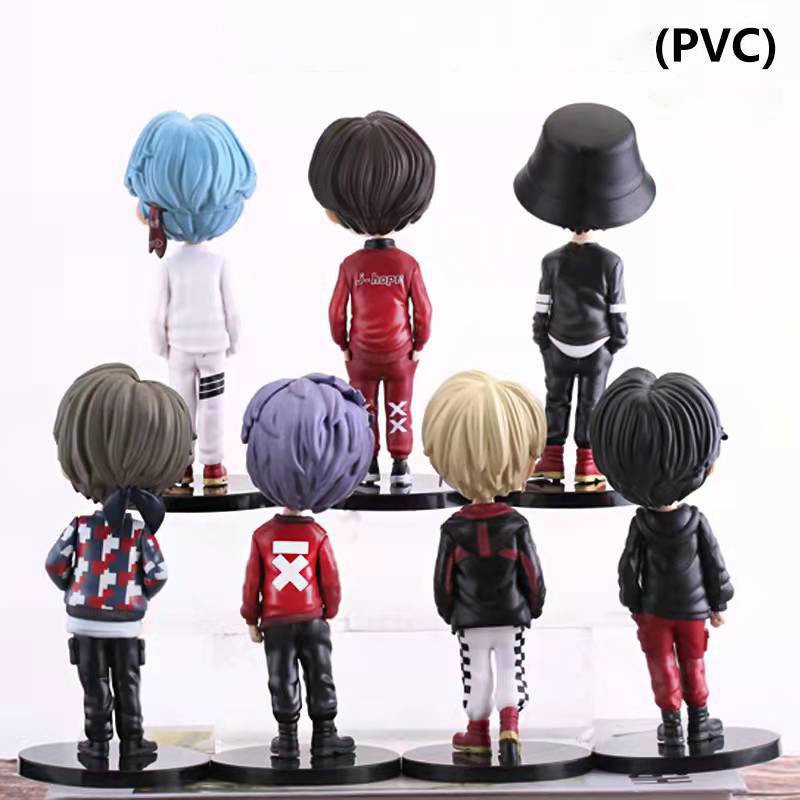 Set 7 Mô Hình Đồ Chơi Nhân Vật Trong Nhóm Nhạc Bts 15cm