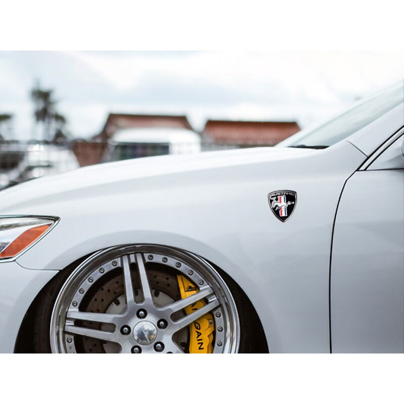 Logo 3d kim loại mustang dán trang trí xe mô tô