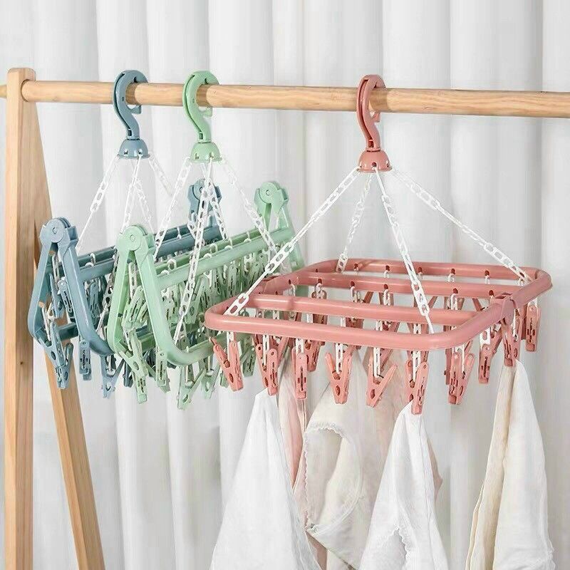 Dây phơi quần áo bằng nhựa 32 kẹp