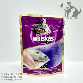 (CHÍNH HÃNG) Thức ăn Pate Whiskas 85g Dành cho mèo lớn - CutePets Phụ kiện chó mèo Pet shop Hà Nội TGTC127