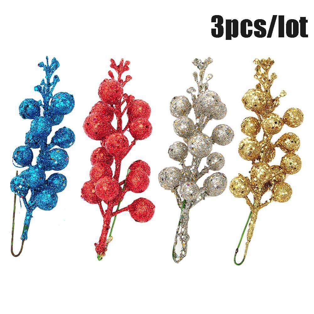 KUNHEV Set 3 Phụ Kiện Treo Trang Trí Tiệc Hình Quả Mọng Nhiều Màu Sắc