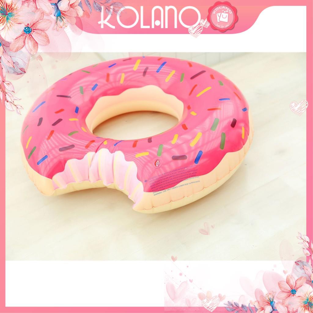 Phao bơi trẻ em KOLANO size 60 cm cho bé tập bơi an toàn hình bánh vòng Donut dễ thương SS-001301