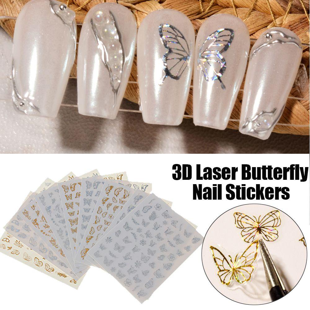 Nhãn Dán Trang Trí Móng Tay Nghệ Thuật Chuyển Đổi Màu Holographic DIY