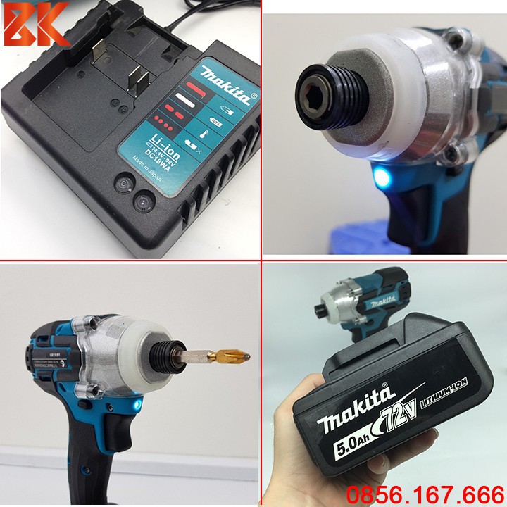 Máy Bắt Vít Chuyên Dụng MAKITA 72V– Máy Bắn vít, máy vặn vít 72V – Không chổi than - Pin Chuẩn 10 CELL, Máy Khoan 72V