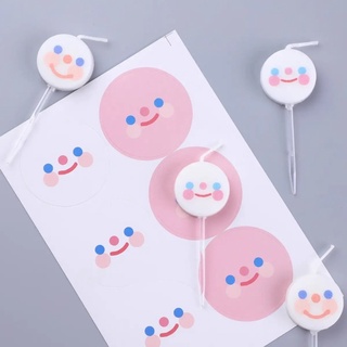 Nến Sinh Nhật Icon Mặt Cười Trắng