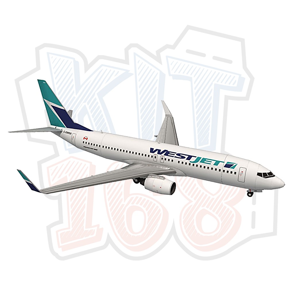 Mô hình giấy Máy bay WestJet Boeing 737-800