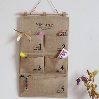 Túi treo tường Vintage ( Vải Đay)
