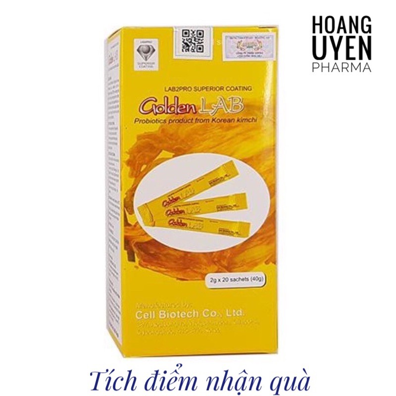 Men vi sinh Golden Lab - Hộp 20 gói